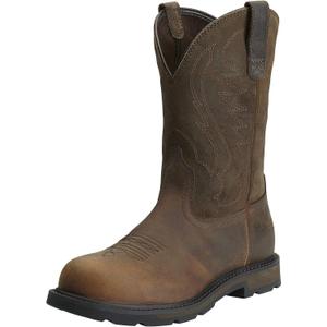 Ariat Groundbreaker Steel Toe Work Boot Mens Wide Calf, Western Work Boots