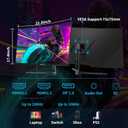 SANSUI 34-Inch Curved Gaming Monitor UWQHD 3440 x 1440P Up to 200Hz 165Hz Curved 1500R - PIP/PBP, OD 1ms, HDR, 300nits, sRGB 130%, DCI-P3 97%,AI Crosshair,HDMI2.1x2,DP1.4(Cable Included)