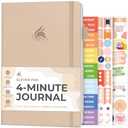 Clever Fox Four-Minute Journal – Daily Positivity Journal with Prompts – Motivational Affirmation, Mental Health & Habit Tracker (Seashell)