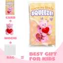 JOYIN 28 Packs Valentines Day Gift Cards with Mochi Squishy Toy for Kids, Kawaii Animal Mochi, Stress Relief Fidget Toys for Kid Party Favor Classroom Exchange Prize