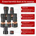 16FT Shop Vac Hose with 6 Adapter Attachments,Fits 1-1/4" Vacuum Cleaner Hose,Multi-Size Fittings0.9" to 1-3/4",Universal Shop Vac Accessories (Please Confirm Hose Size Compatibility)