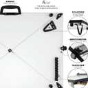 Acurit PXB 24 x 36 Drawing Board for Artists and Designers - Portable Workspace for Drawing, Sketching, Drafting, Painting - Fixed Angled Laminated Surface with Ruler and Parallel Motion Bar