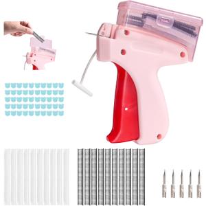 Clothes Stitch Gun Tagging Gun For Clothing For Clothes Single Needle Mini Clothing Embroidery Sewing Gun The Stitchy Quick Stitch Sewing Gun For Clothes 6-Pin Label Gun And 2000 Fasteners Pink