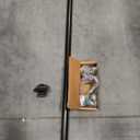 Ivilon Drapery Treatment Window Curtain Rod - Square Design 1 1/8 Rod. 48 to 86 Inch. Black