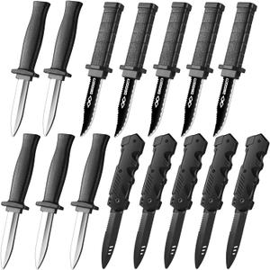 15 Pack Retractable Fake Knife Retractable Knife Halloween Props Fake Plastic Blades for Halloween April Fool's Party(15 Pcs Style B)