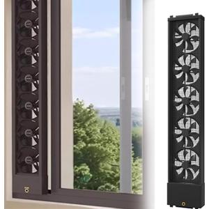 Vertical Window Fan, No Drilling Required Installation Window Exhaust Fan, Adjustable Wind Speed Window Ventilation fans, 1.97 IN Retractable, for Bedroom Bathroom Kitchen Office, 80~85cm/31.5~33.5in