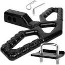 Eapele Tow Hitch Step for 2 inch Receiver, Universal Anti Slip Bumper GuardStrong Steel 10000lbs Maximum Load, for Trailer Tow Truck Pickup SUV Pickup Van RV (Hitch Step with the Tightener)