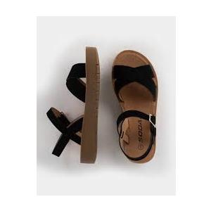 SODA Women Platform Sandals Strappy Slingback with Adjustable Buckle Open Toe Lightweight Sole Casual Dress Summer Shoes Black White Tan - JOSIE 7.5
