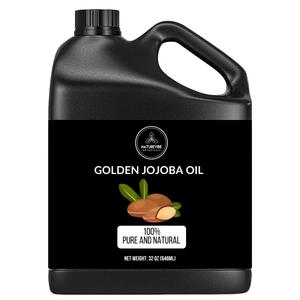 Naturevibe Botanicals Golden Jojoba Oil 32 oz  100% Pure, Cold-Pressed Moisturizer for Skin & Hair | Antioxidant-Rich, Non-Greasy, Carrier Oil & Daily Hydration