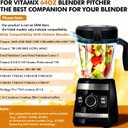 64oz Low-Profile Blender Pitcher Compatible with Vitamix 5200/7500/5000/6300/750/E310/VM0102/VM0103/VM0197- BPA-Free Container Jar Cup for Classic & Explorian Series Etc