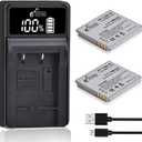 NB-4L Battery and LED Display Charger for Canon PowerShot ELPH 100 HS 300 HS 330 HS 310 HS SD1000 SD1100 is SD1400 is SD200 SD30 SD300 SD40 SD400 SD600 SD750