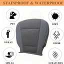 Driver Bottom Cloth Gray and Foam Cushion Replacement Seat Cover Fit for Ford F250 F350 F450 F550 XLT 2017 2018 2019 2020 2021