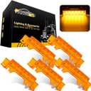 Partsam 5PCS 6LED Cab Light Truck Trailer Cab Marker Top Amber Lens Roof Running Light Reflective Lights Assembly Compatible with 2004 VN/2003-2020 VNL Trucks Waterproof
