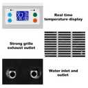 Electric Water Heater Chiller, AC 100240V 20L Aquarium Chiller ABS Housing Digital Display Intelligent Temperature Control 70W with Pump for Fish (US Plug Pump US Plug 110V)