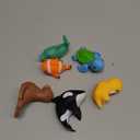 Tub Works Marine Mold Free Bath Toys, 6 Pack | Sealed, No Hole Bath Toys Design Keeps Moisture Out | Soft, Squeezable & Float on Water | Easy-Grip Baby & Toddler Bath Toy Set | Great Baby Pool Toys