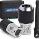 3pcs Adjustable Tap Socket Set, 3/8" Drive Tap Handle Tool, Tap Holder for Reamers, Screw Extractors