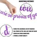 Purple Graduation Decorations 2026, We are So Proud of You Banner - Glitter 10 Feet, No DIY | Congratulations Banner Purple, Graduation Decorations Class of 2026, KatchOn