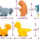 Tub Works Woodland Animals Watertight Baby Bath Toys, 6 Pack | Sealed, No Hole Bath Toys Design Keeps Moisture Out | Soft, Squeezable & Float on Water | Easy-Grip Toddler Bath Toy Set for Kids Bath