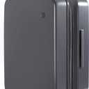 mixi 26 Inch Large Expandable Checked Luggage Suitcase with Spinner Wheels, Hardside Rolling Travel Suitcase PC with TSA Lock, Rock Gray, 26 Inch EXT