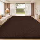 Sour Lemon 8x10 Area Rugs for Living Room Bedroom, Brown Rug Large Carpet