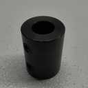 RC-075-4H@90 Black Oxide Plated Mild Steel Rigid Coupling, 3/4" Bore, 1-1/2" Outside Diameter, 2" Length, 5/16"-18 x 3/8" Set Screw