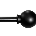 Mainstays 1/2" Black Ball Adjustable Single Curtain Rod, 28-48"