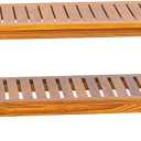 NNN 30" Commercial Teak Shower Bench - 8 Non-Slip Leveling Feet & 350 lbs Capacity | Rock-Solid Stability for Seniors & Spa Safety | Waterproof Design for Saunas/Outdoor Pools (Patented)