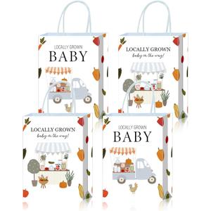 Roselush 16Pcs Locally Grown Baby Shower Decorations Goodie Bags - Paper Goodie Bags for Locally Grown Baby Shower