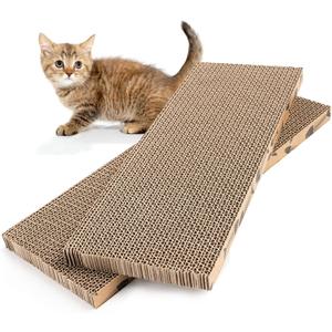 Mini Cat Scratching Board Small Cat Scratcher Cardboard Cat Scratchers for Indoor Cat Cardboard Scratcher(2pcs)