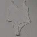 SAUNGKUAI Womens Bodysuit Sexy Plunge Deep V Neck Backless Sleeveless Tank Thong Body Suits Outfits for Going Out (Small)