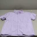 Alimens & Gentle Men's Short Sleeve Oxford Shirt Regular Fit Button Down Collar Shirts with Pocket (S, Purple)