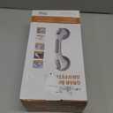 LEVERLOC Grab Bars for Bathtubs and Showers 2 Pack Suction Grab Bar, Heavy Duty 12 Inch Shower Handle Removable Bath Handrails for Seniors and Elderly, Bathroom Safety Grip No Drilling Waterproof Grey (Gray)