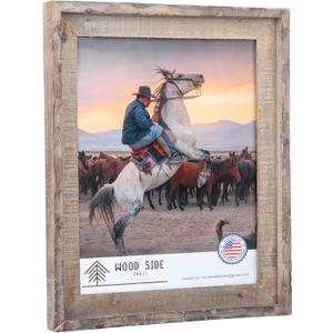 Rustic Barnwood Picture Frames 14x22 - Natural Reclaimed Wood Wall Hanging - Handcrafted Vintage Distressed, 1 3/4" Frame Width (Grey) Rustic Barnwood Picture Frames 14x22 - Natural Reclaimed Wood Wall Hanging - Handcrafted Vintage Distressed, 1 3/4" Frame Width (Grey)