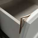 Signature Design by Ashley Mollviney Minimalist 2 Drawer Nightstand with USB Ports, 24.25" Tall, White