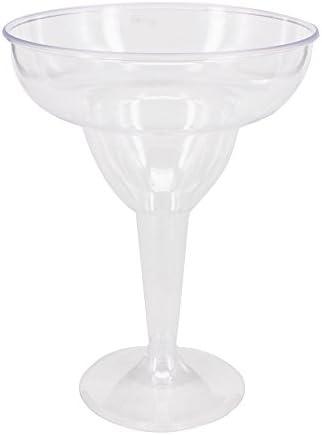 Belinlen 18 Count 11oz Clear Hard Plastic Margarita Glasses/Party Cups Wedding Parties Cocktail Cups