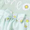 Valcatch Baby Girl Romper Clothes First Birthday Outfit Newborn Infant Ruffle Sleeveless Summer One-Piece Bodysuit Jumpsuit (Green)