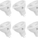 Energetic MR16 GU5.3 Bi-Pin Base LED Light Bulb, Non-Dimmable, 5W 12V 500LM, 50W Halogen Equivalent, CRI 80+, 40 Degree Beam Angle, 3000K Warm White, for Landscape, Recessed, Track Lighting, 6Pack