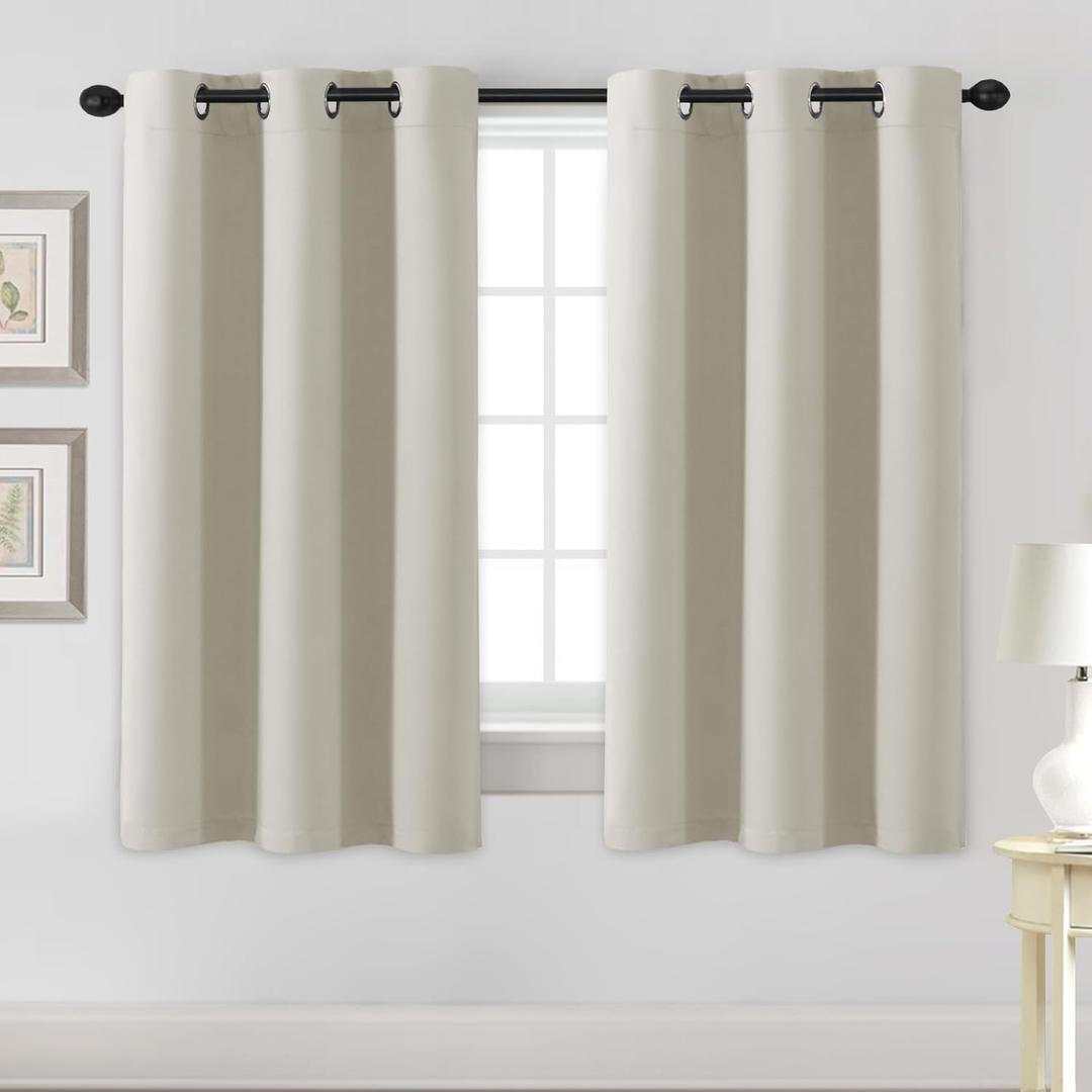 H.VERSAILTEX Blackout Curtains for Bedroom Thermal Insulated Room Darkening Living Room Curtains 54 Inch Long Grommet Privacy Protection Window Curtain Panels/Drapes for Nursery, 2 Panels, Ivory/Cream H.VERSAILTEX Blackout Curtains for Bedroom Thermal Insulated Room Darkening Living Room Curtains 54 Inch Long Grommet Privacy Protection Window Curtain Panels/Drapes for Nursery, 2 Panels, Ivory/Cream