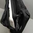 Pamo Babe Travel Crib Lightweight Baby Playard with Mattress Compact Play Yard with Detachable Legs (Black)