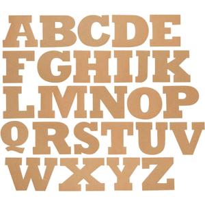 Juvale 104 Piece Unfinished Cardboard Alphabet Letters for DIY Crafts, Classrooms, and 3D Projects - 3x3 in Cardboard Letters