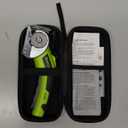 Cordless Electric Scissors: 4V Rechargeable Rotary Cardboard Cutter, 3000mAh Battery, with LED Light & Safety Lock, 2 Blades, Electric Box Cutter for Fabric Carpet Carton Plastic Leather Cloth (Green)