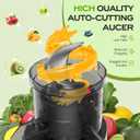 Juicer Machines, 150W Cold Press Juicer with Wide Chute, Slow Masticating Juicers, High Juice Yield for Leafy Greens, Fruits & Vegetables, Easy to Clean