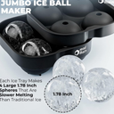 I've Tray With Mini Funnel Makes 4 1.7" Ice Balls 4 Pack
