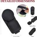 KIWEN Sunglasses Holder for Car Visor, Magnetic Leather Sunglass Eyeglass Hanger Clip for Car Sun Visor Accessories (1, Black)