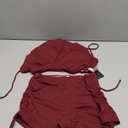 Sucrefas Women High Waisted Shorts Bikini Sets Tummy Control Swimsuit Two Piece Halter Drawstring Bathing Suit L