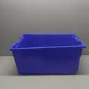 Nest and Stack Plastic Storage Container and Distribution Tote, (19-1/2-Inch L x 15-1/2-Inch W x 10-Inch H), Blue