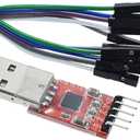HiLetgo CP2102 USB 2.0 to TTL Module Serial Converter Adapter Module USB to TTL Downloader with Jumper Wires (Small)