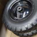 Upgraded 16" Flat Free Wheelbarrow Wheels and Tires, 4.80/4.00-8 Solid Tires with 5/8" & 3/4" Bearings,14"-16" Universal Fit Wheelbarrow Wheels for Wheelbarrows/Garden Trailer
