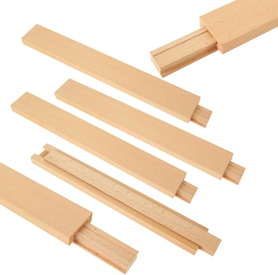 6 PCS 35cm/13.78Inch Wooden Drawer Slides Bottom Mount, Classic Traditional Wood Center Guide Track Bottom Mount with Slide Glides, Replacement Inforcement Part for Drawer 6 PCS 35cm/13.78Inch Wooden Drawer Slides Bottom Mount, Classic Traditional Wood Center Guide Track Bottom Mount with Slide Glides, Replacement Inforcement Part for Drawer