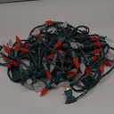 Brizled Red & White C5 Christmas Lights, 33ft 100 LED Christmas Tree Lights, Connectable 120V UL Certified Faceted Xmas Light Outdoor Indoor Xmas Lighting for Christmas Tree Party Roof Decoration